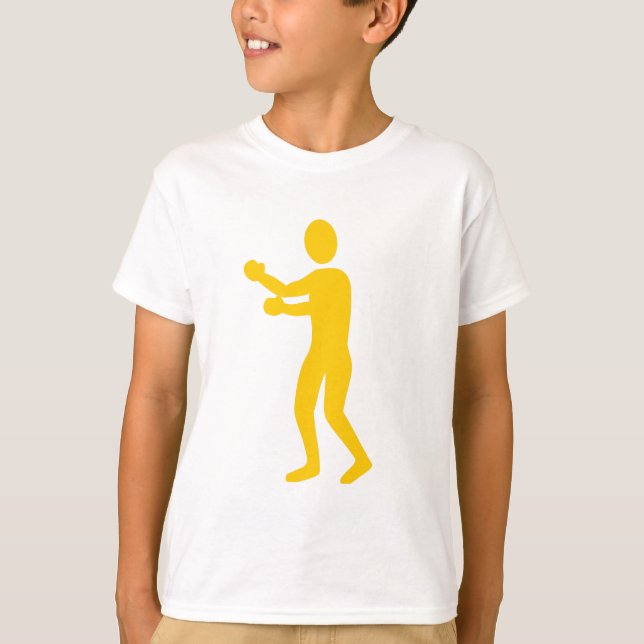 T-shirt Figure de boîte - orange (Devant)