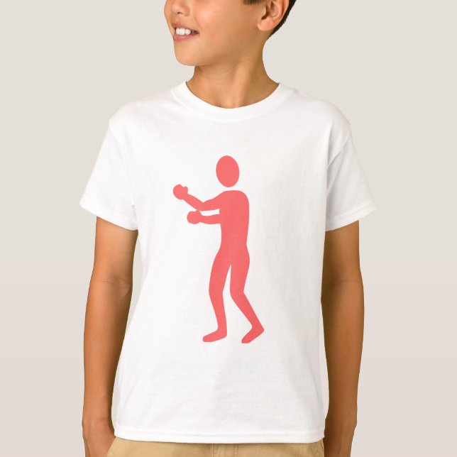 T-shirt Figure de boxe - rose tropicale (Devant)