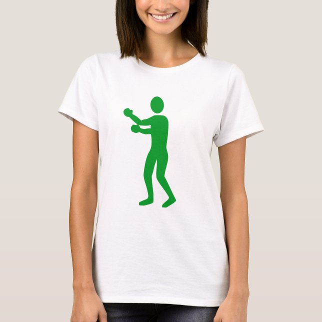 T-shirt Figure de boxe - Vert herbe (Devant)