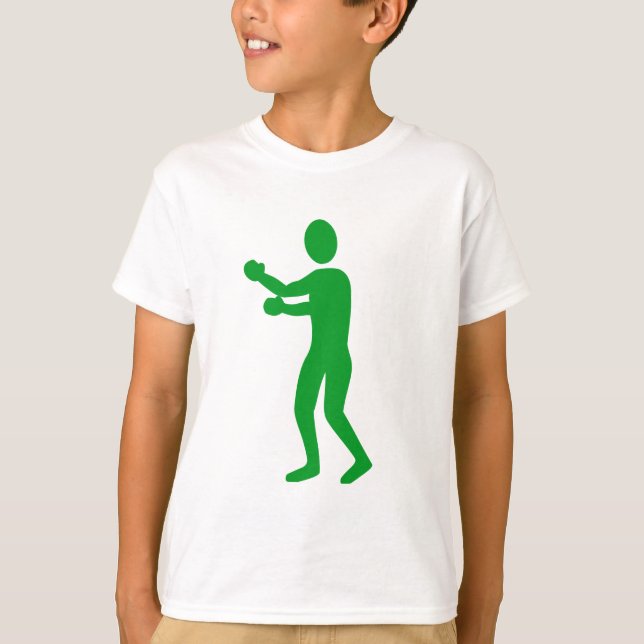 T-shirt Figure de boxe - Vert herbe (Devant)