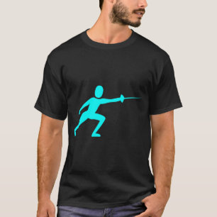 T-shirt Figure de clôture - Cyan