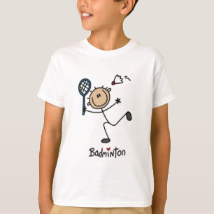 T-shirt Figure de l'étiquette de badminton