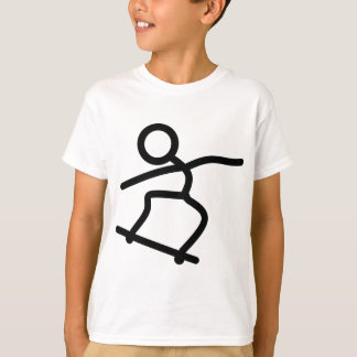 T-shirt Figure de l'étiquette de planche à roulettes
