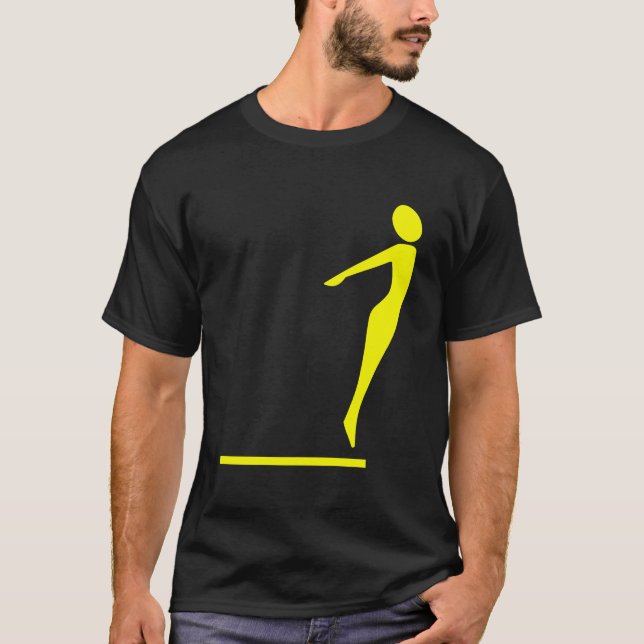 T-shirt Figure de plongée - Jaune (Devant)