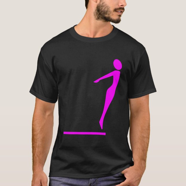 T-shirt Figure de plongée - Magenta (Devant)