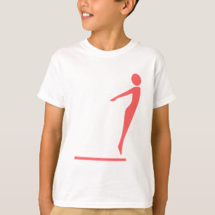 T-shirt Figure de plongée - rose tropicale