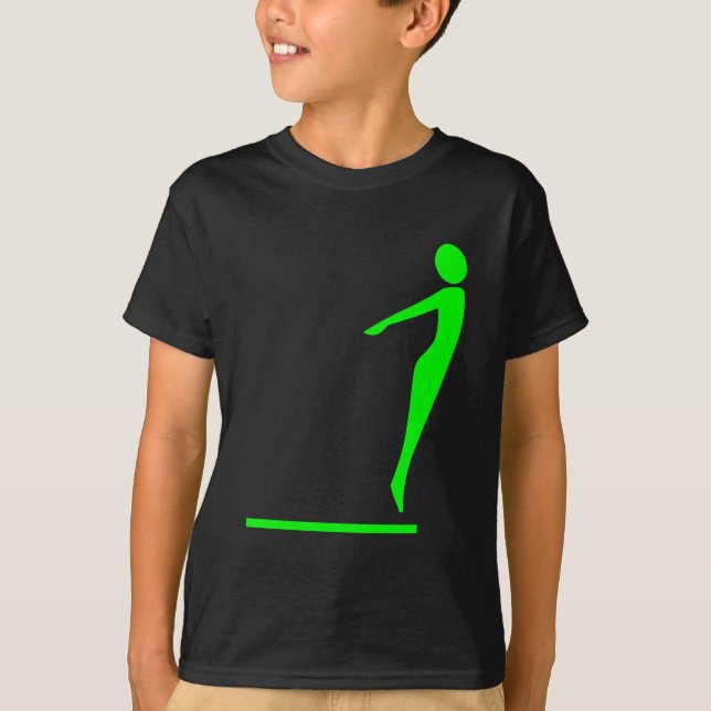 T-shirt Figure de plongée - Vert (Devant)