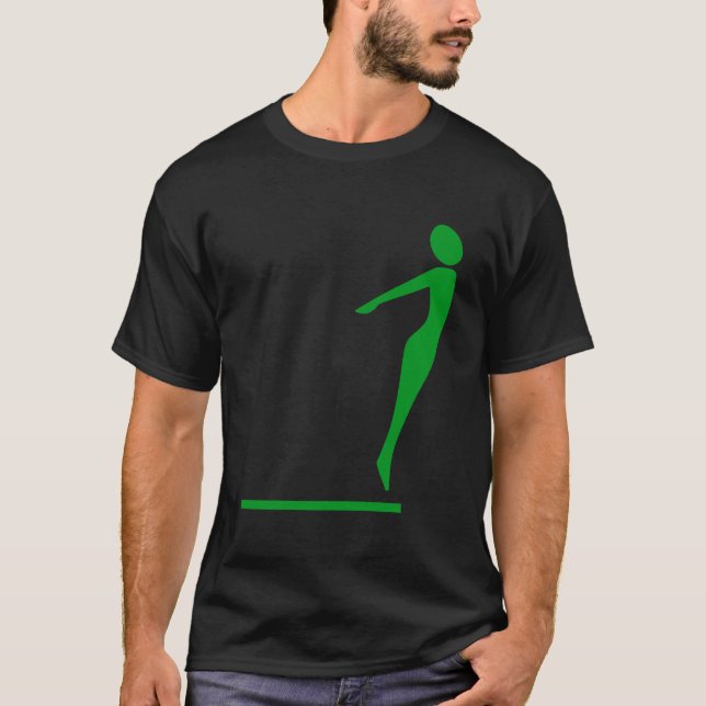 T-shirt Figure de plongée - Vert herbe (Devant)