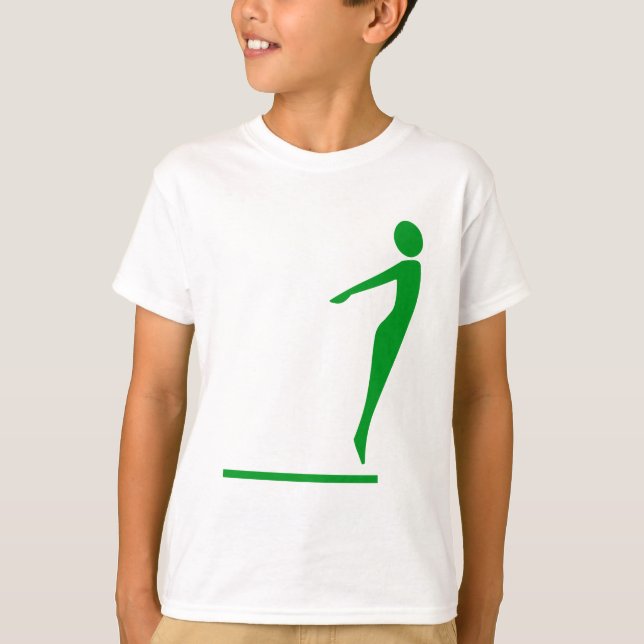 T-shirt Figure de plongée - Vert herbe (Devant)