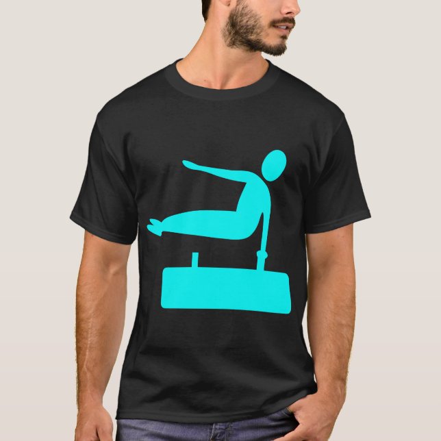 T-shirt Figure de stockage en chambre forte - Cyan (Devant)