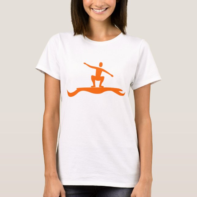 T-shirt Figure de surf - Orange (Devant)