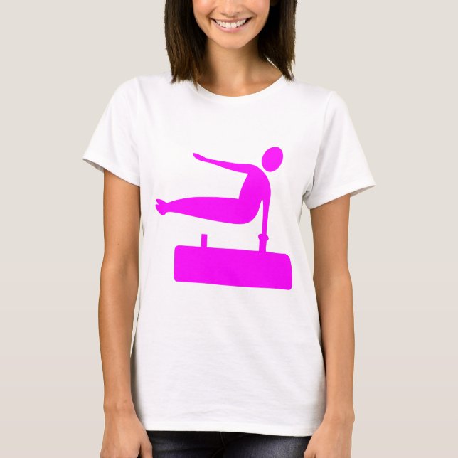 T-shirt Figure de voûte - Magenta (Devant)