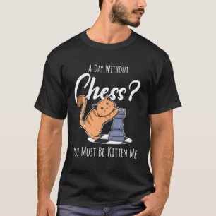 T-shirt Figure d'échecs Échiquier I Chat Chat Chaton