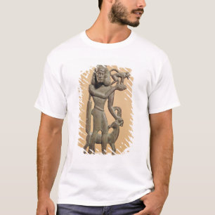 T-shirt Figure d'un homme tenant un singe