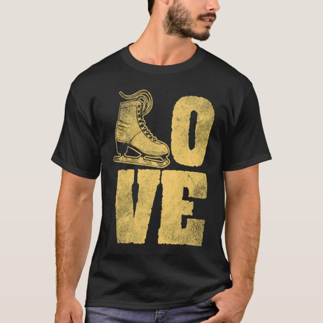T-shirt Figure Patinage sur glace Patins Hiver Sport Amour (Devant)