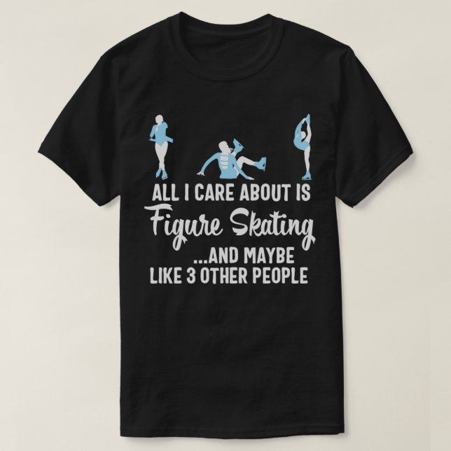 T-shirt Figure Patineuse Filles Patinage de glace Coach de (Design devant)