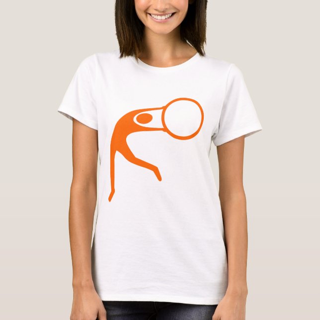 T-shirt Figure rythmique gymnastique - Orange (Devant)