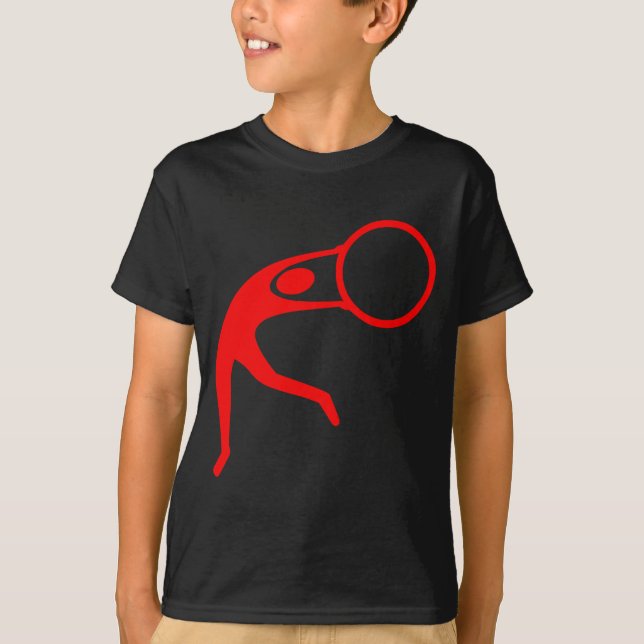 T-shirt Figure rythmique gymnastique - Rouge (Devant)