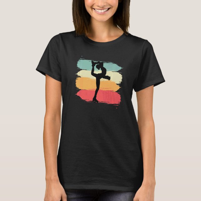 T-shirt Figure Skating Retro Skater or Dancer (Devant)
