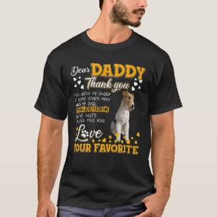 T-shirt Fil Fox Terrier Cher Papa Merci D'Être Mon