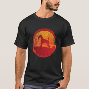 T-shirt Fil Fox Terrier Chien Retro Sunset