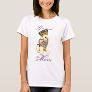 T-shirt Fil Fox Terrier Coeur maman