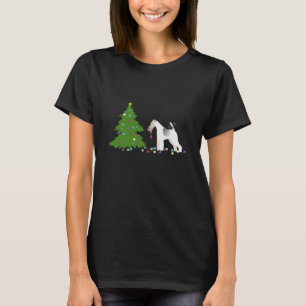T-shirt Fil Fox Terrier Silhouette Design de Noël