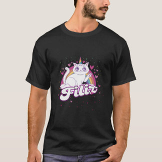 T-shirt Filiz Nom Adorable Avec Beau Caticorn