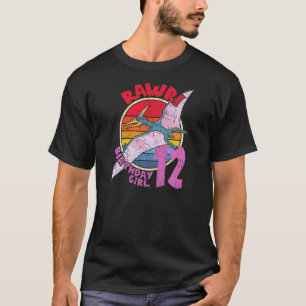 T-shirt Fille 12e anniversaire I Rawr Pterodactylus I Fami