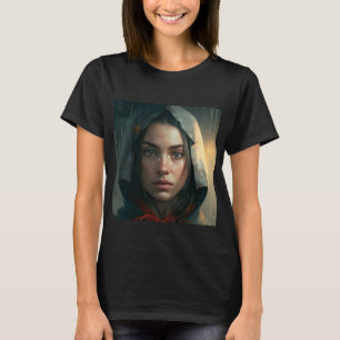 T-shirt Fille à capuchon de pluie