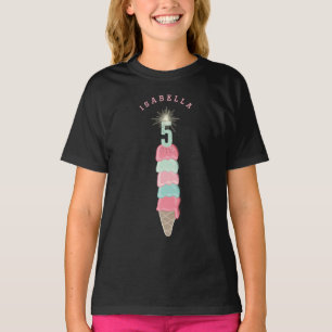 T-shirt Fille à la Sparkler de glace à la crème rose 5e fê