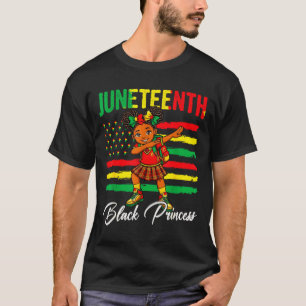 T-shirt Fille afro Juneteenth faisant un dab princesse noi