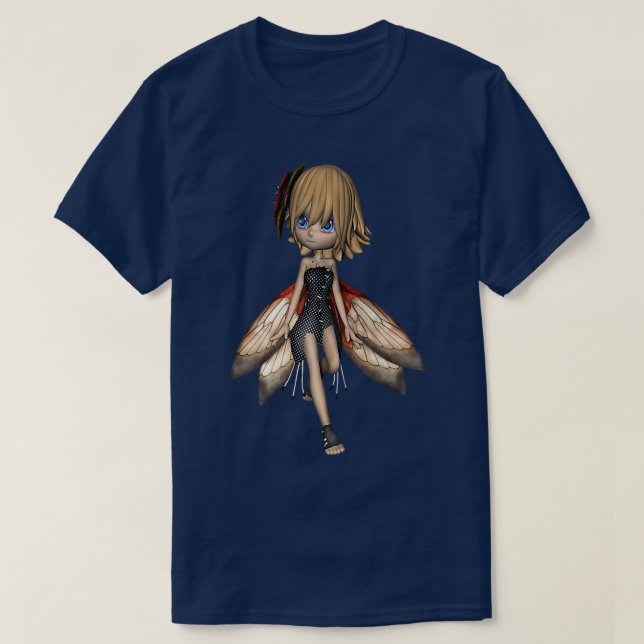 T-shirt Fille aile Fée Style Anime (Design devant)