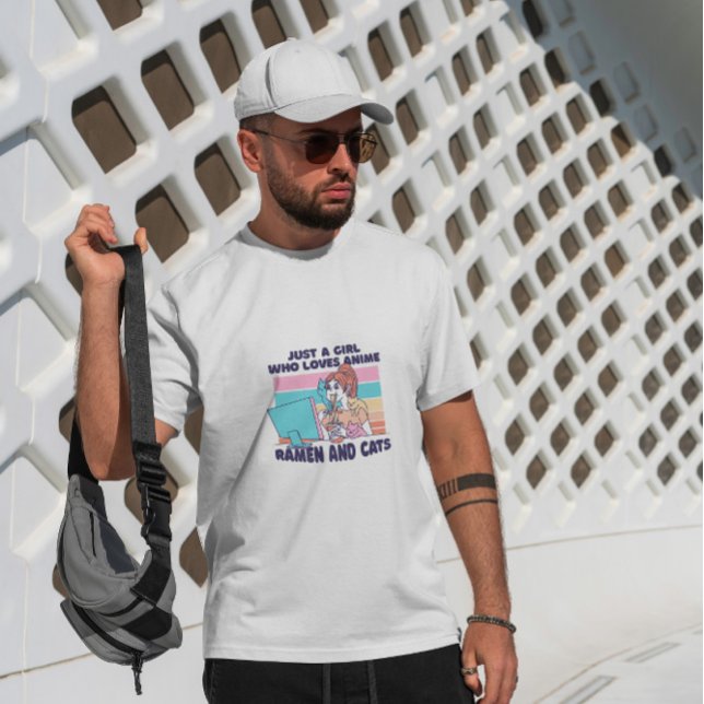 T-shirt Fille Aime Anime Et Ramen (Créateur téléchargé)