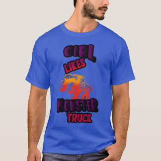 T-shirt Fille aime Camion Monster