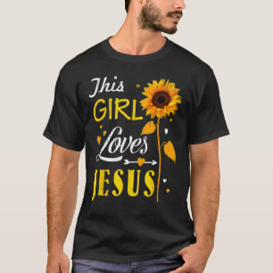 T-shirt Fille aime Jésus mignon Femmes chrétiennes Faith m