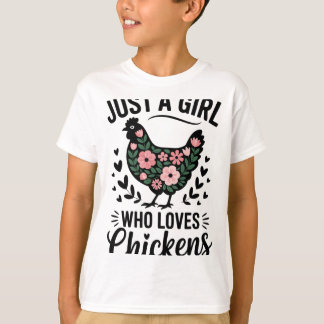 T-shirt Fille aime le gardien de poulet Poule Volaille