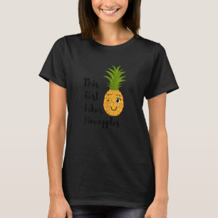 T-shirt Fille aime les ananas Hawaii Fruits tropicaux