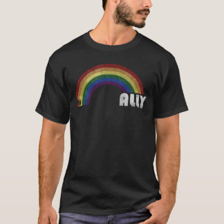 T-shirt Fille alliée de la fierté LGBT grunge