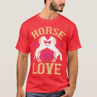 T-shirt fille amour cheval