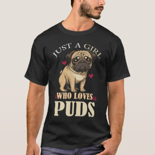 T-Shirt Fille Amour Pug