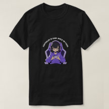 Fille Anime Joueuse d'Art de Jeu Violet