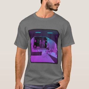 T-shirt Fille anime rétrowave synthwave outrun esthétique