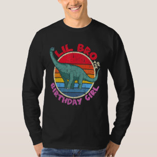 T-shirt Fille Anniversaire I Lil Bro I Brachiosaurus I Fam