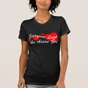 T-shirt Fille asiatique d'amours (foncée)