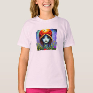T-shirt Fille au chapeau coccinelle