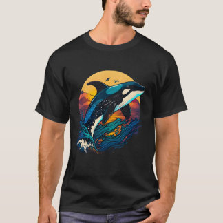 T-shirt Fille aux animaux de baleine océanique Orca