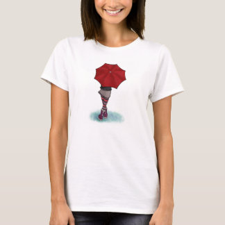 T-shirt fille avec des parapluies
