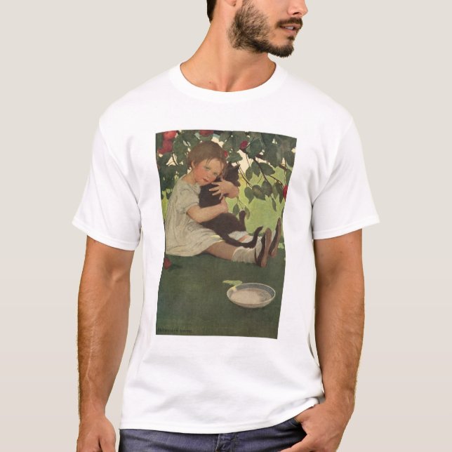 T-shirt Fille avec Kitten (Devant)