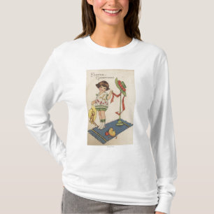T-shirt Fille avec le casquette et le poussin jaunes
